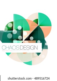 Dotted circles, abstract vector background