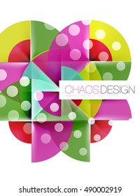 Dotted circles, abstract vector background