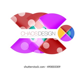 Dotted circles, abstract vector background