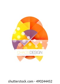 Dotted circles, abstract vector background