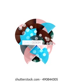 Dotted circles, abstract vector background