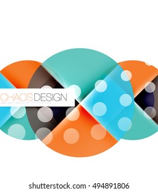 Dotted circles, abstract vector background