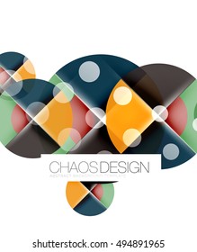 Dotted circles, abstract vector background