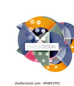 Dotted circles, abstract vector background