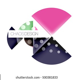 Dotted circles, abstract vector background