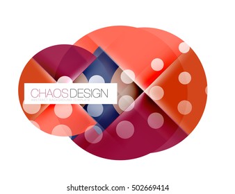 Dotted circles, abstract vector background