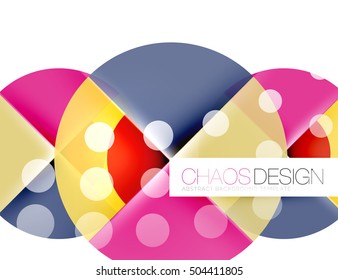 Dotted circles, abstract vector background