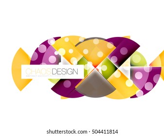 Dotted circles, abstract vector background