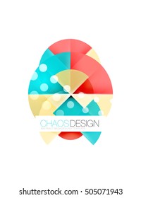 Dotted circles, abstract vector background