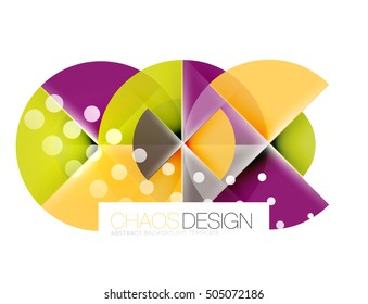 Dotted circles, abstract vector background