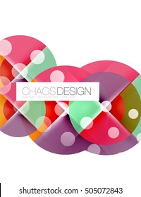 Dotted circles, abstract vector background
