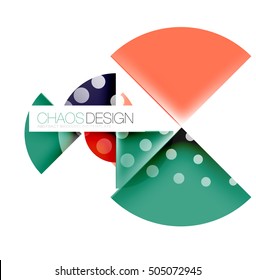 Dotted circles, abstract vector background