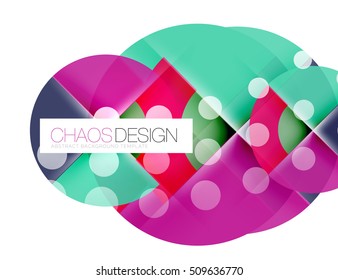 Dotted circles, abstract vector background