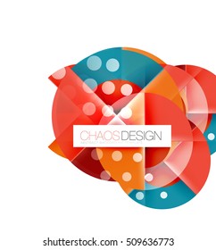 Dotted circles, abstract vector background