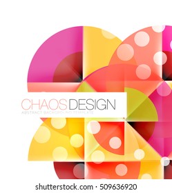 Dotted circles, abstract vector background