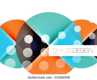 Dotted circles, abstract vector background