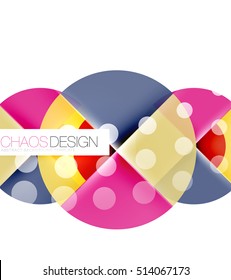 Dotted circles, abstract vector background