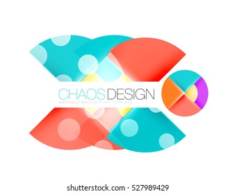 Dotted circles, abstract vector background