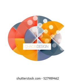 Dotted circles, abstract vector background