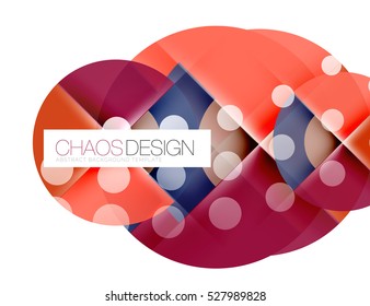 Dotted circles, abstract vector background