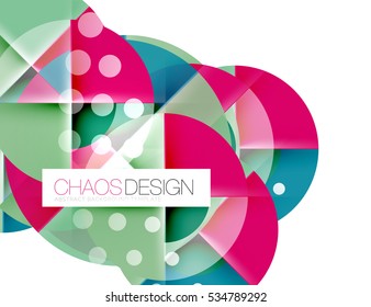 Dotted circles, abstract vector background