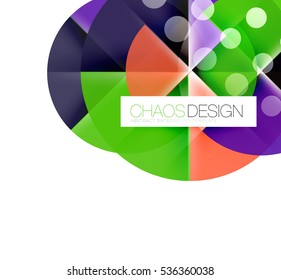 Dotted circles, abstract vector background