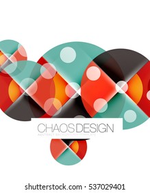 Dotted circles, abstract vector background