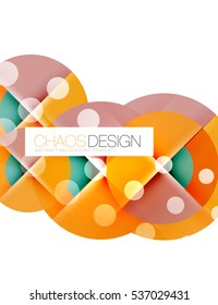 Dotted circles, abstract vector background