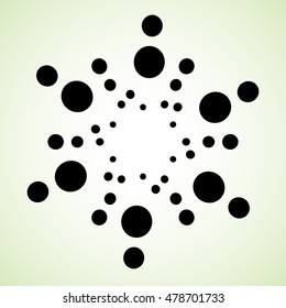 Dotted, circles circular element, abstract monochrome motif