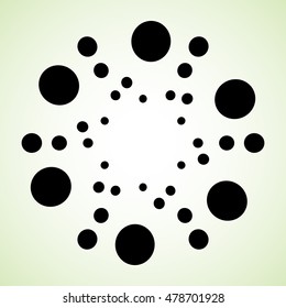 Dotted, circles circular element, abstract monochrome motif