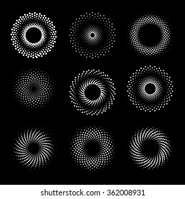 Dotted Circles for Design Project - vector set