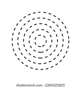 Dotted circles. Logo, label. Vintage frame logo. Vector illustration.