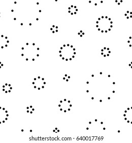 Dotted circles seamless pattern. Minimalistic endless background.
