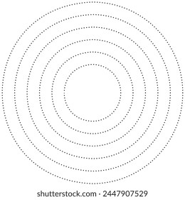 dotted circular lines and halftone pattern for decoration