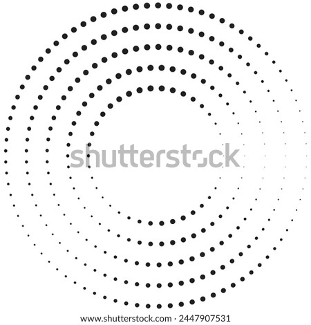 dotted circular lines and halftone pattern for decoration