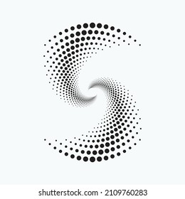 Dotted circular logo, background, pattern, texture. Halftone fabric design. Halftone dots in circle form. dotted round logo.