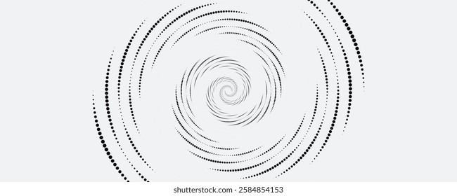 Dotted circular logo. circular concentric dots isolated on the white background. Halftone fabric design.Halftone circle dots texture. Vector design element for various purposes.