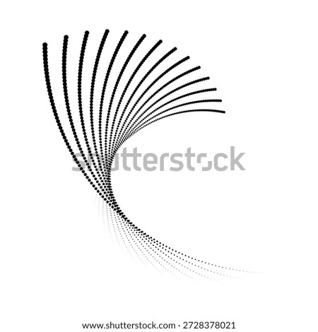 Dotted circular logo. circular concentric dots isolated on the white background. Halftone fabric design