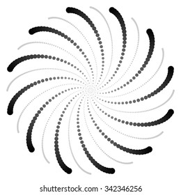 Dotted circular motif - dotted spiral pattern