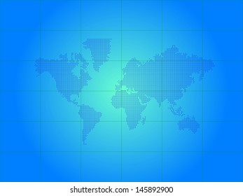 Dotted (Circular Pixel) World Maps