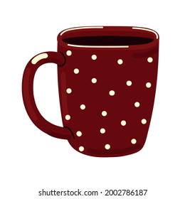 dotted coffee cup isolated icon