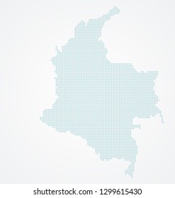 dotted colombia map
