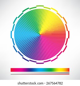 Dotted Color Chart Circle Vector