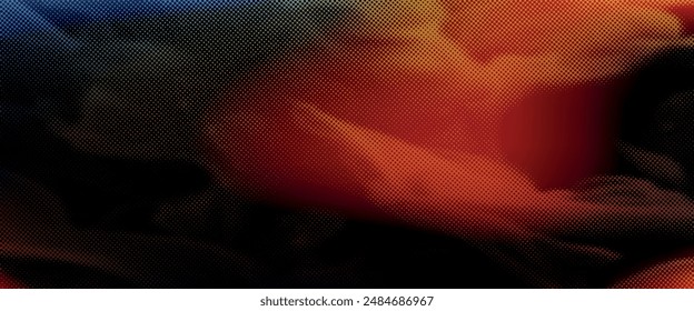 Dotted color gradient, rough sound of halftones. Dotted watercolor painting, dotted pattern. Colorful rainbow texture.eps 10