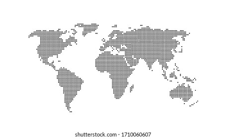 Dotted color world map vector