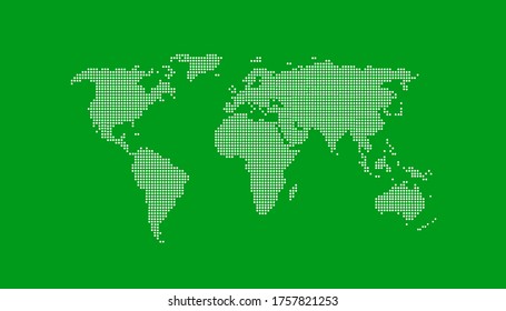 Dotted color world map vector