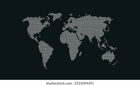 Dotted color world map vector