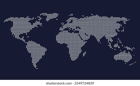Dotted color world map vector