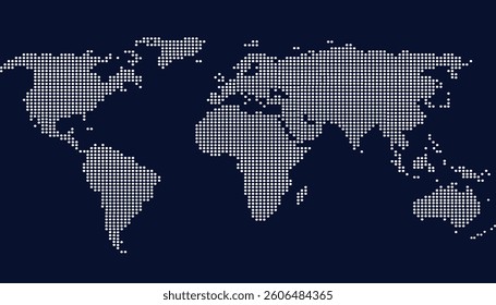 Dotted color world map vector.