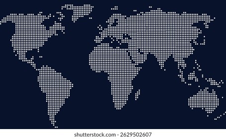 Dotted color world map vector